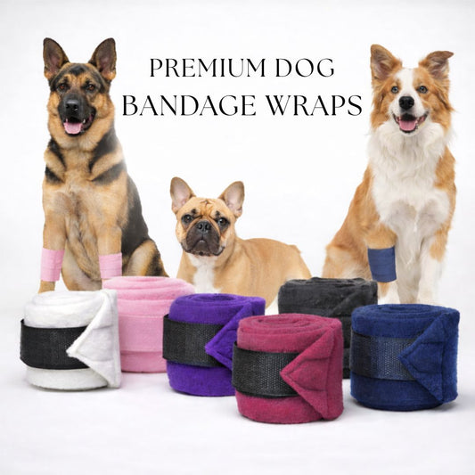 SIE EQUESTRIAN Premium Dog Leg Wrap - Purple, Baby Pink, Navy Blue, Black, Pink & White