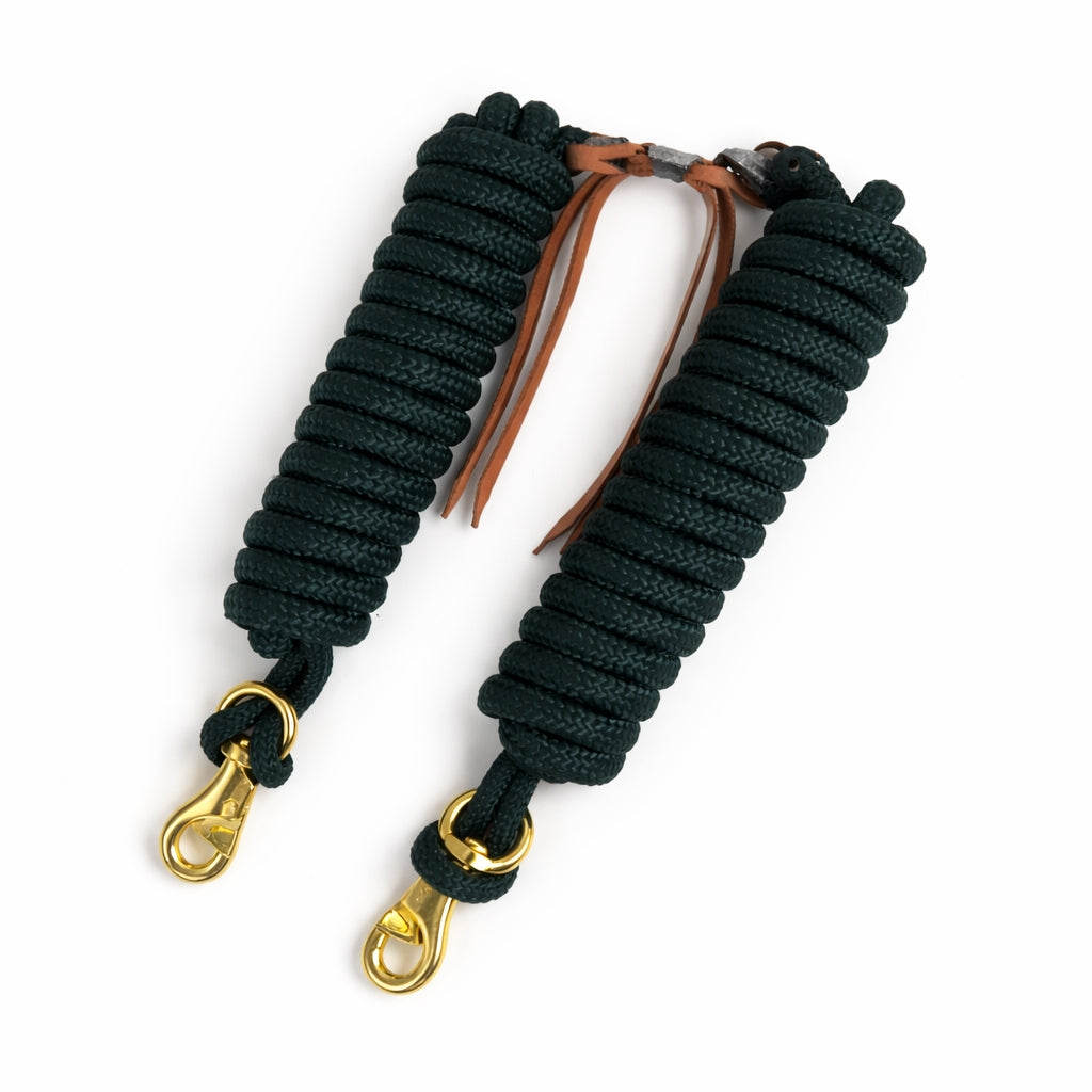 SIE Equestrian Braided Nylon Lead Rope with Bull Snap (Set of 2)