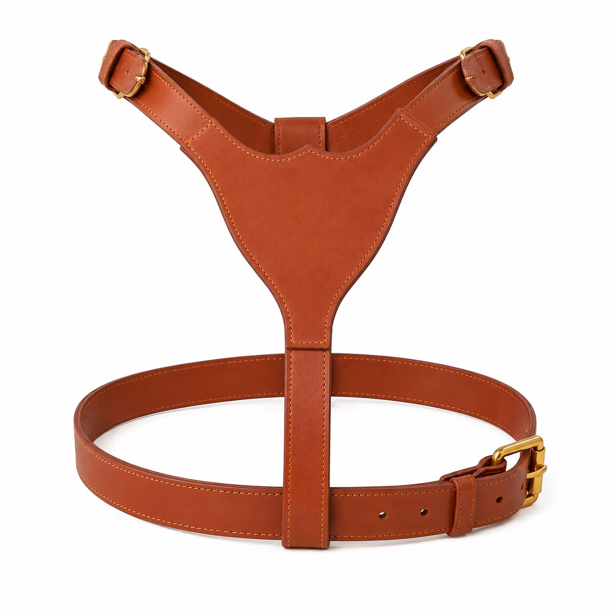 Premium Genuine Leather Dog Harness with Matching Lead – Adjustable Pet Harness & Leash Set