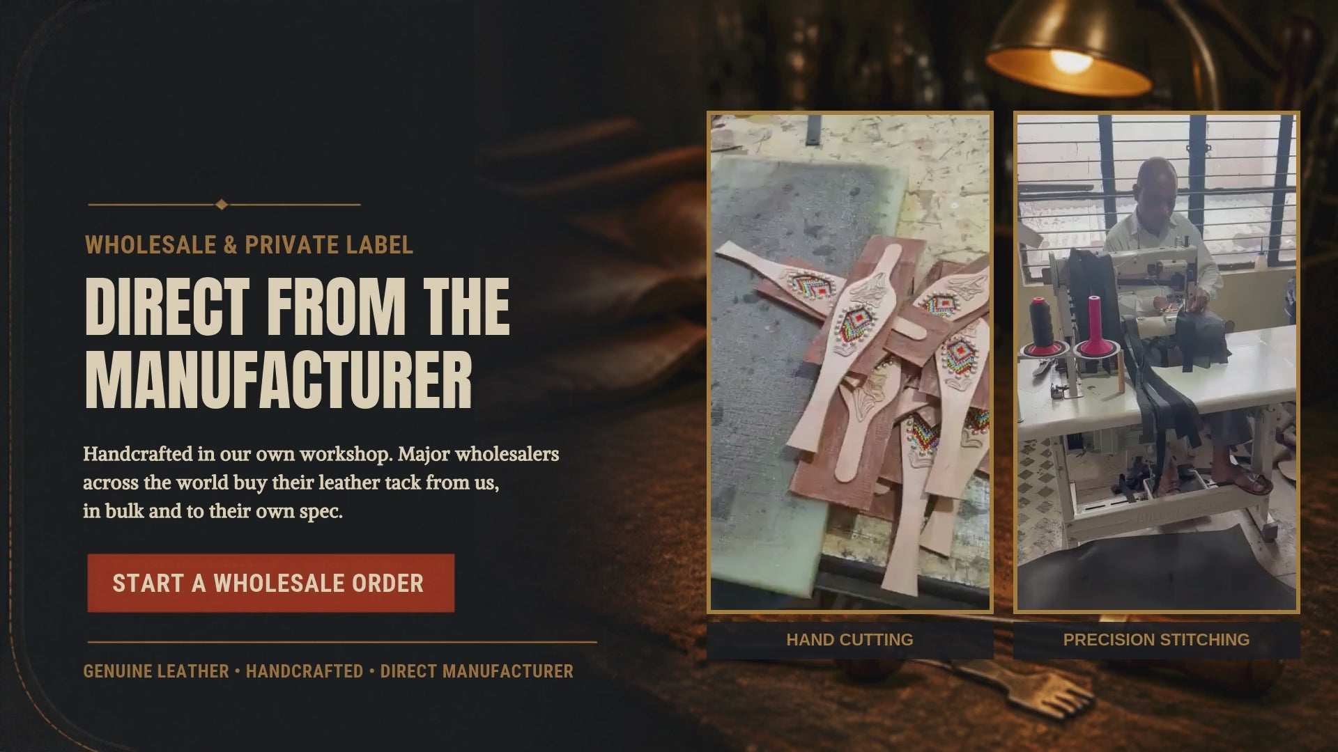 SIE Original Makers - hand cutting and stitching in our own workshop