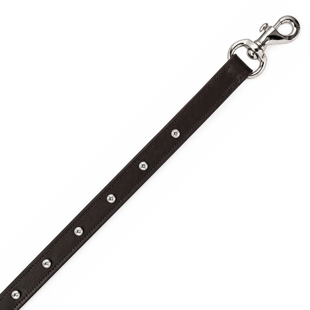 Padded Designer Dog Leash with Diamond Crystals