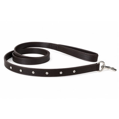 Padded Designer Dog Leash with Diamond Crystals