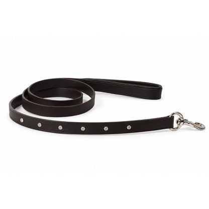 Padded Designer Dog Leash with Diamond Crystals