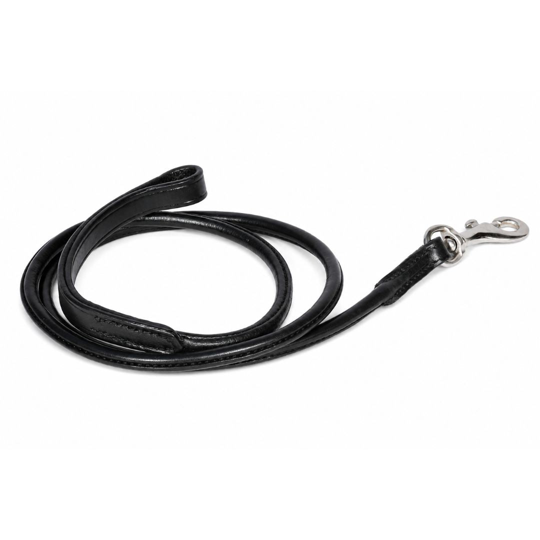 Genuine Leather Rolled Padded Dog Leash