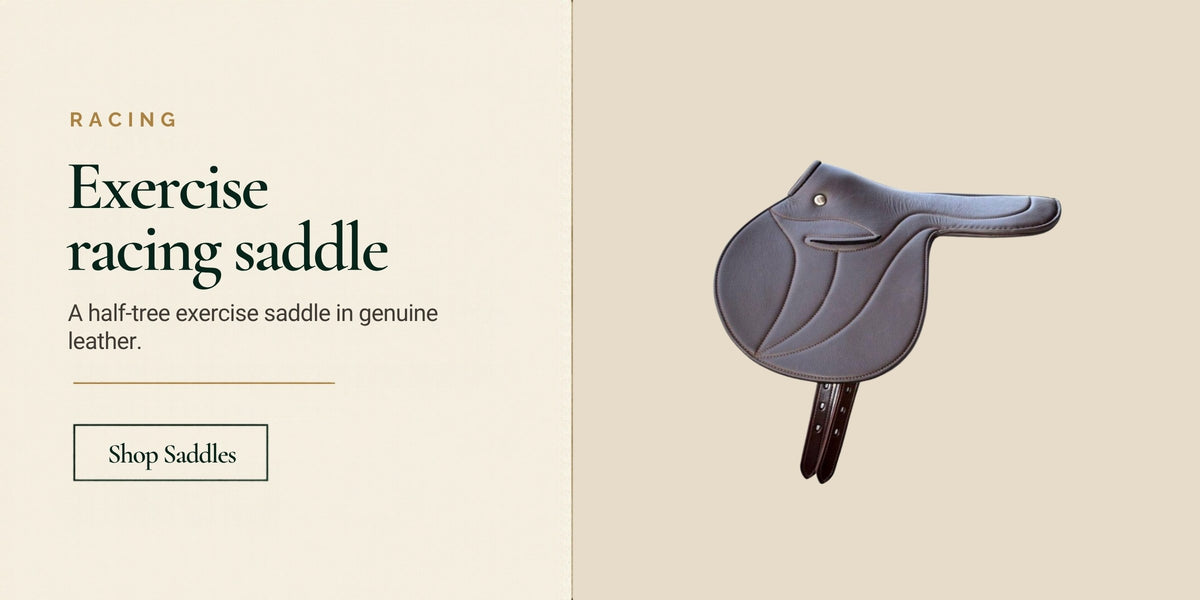 SIE genuine leather half-tree exercise racing saddle