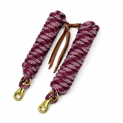SIE Equestrian Braided Nylon Lead Rope with Bull Snap (Set of 2)