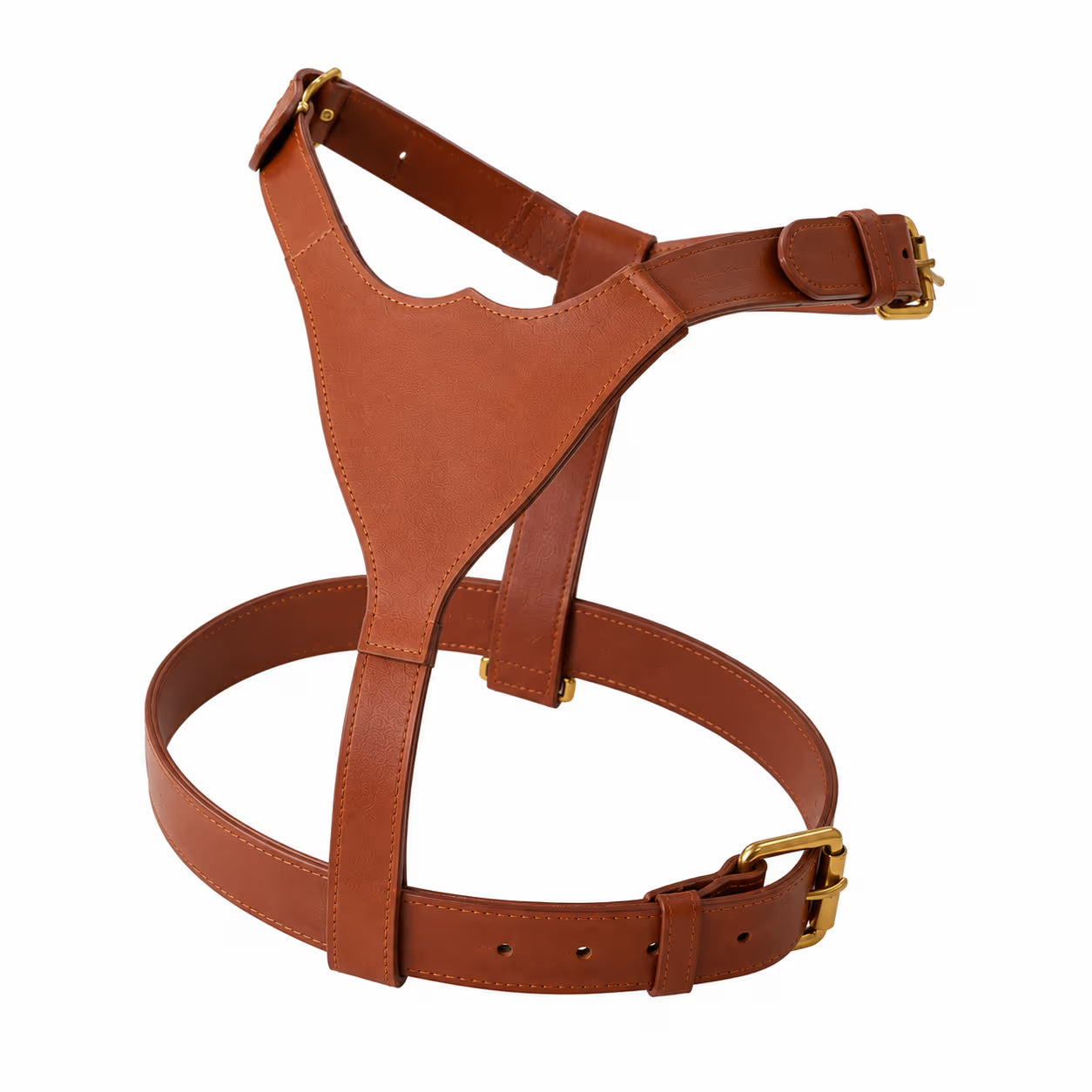 Premium Genuine Leather Dog Harness with Matching Lead – Adjustable Pet Harness & Leash Set