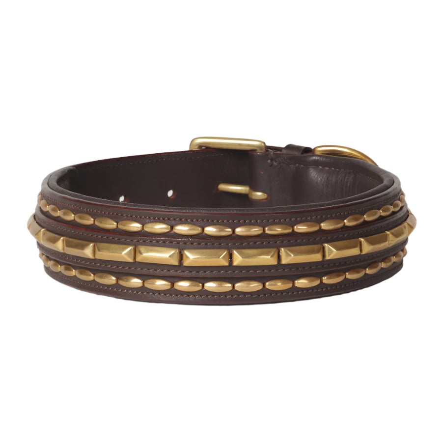 Large Extra-Wide Genuine Leather Dog Collar