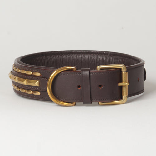 Large Extra-Wide Genuine Leather Dog Collar