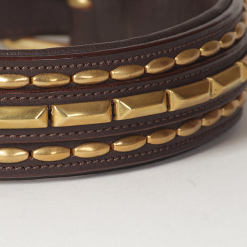 Large Extra-Wide Genuine Leather Dog Collar