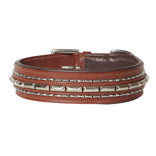Large Extra-Wide Genuine Leather Dog Collar