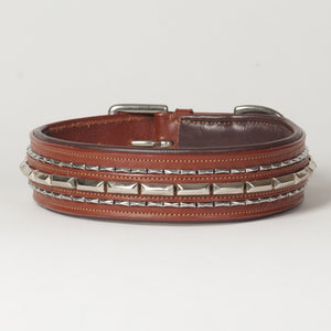 Large Extra-Wide Genuine Leather Dog Collar