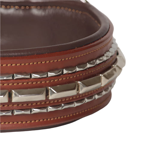Large Extra-Wide Genuine Leather Dog Collar