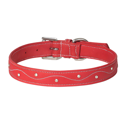 Soft Napa Leather Dog Collar Swarovski