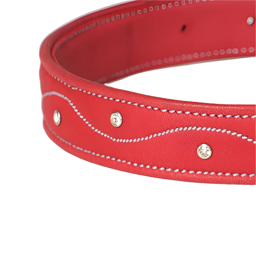 Soft Napa Leather Dog Collar Swarovski