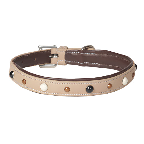 Ivory Soft Napa Leather Dog Collar