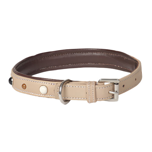 Ivory Soft Napa Leather Dog Collar