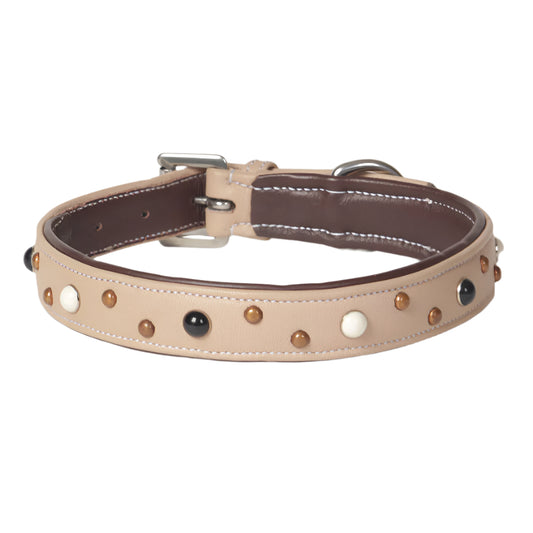 Ivory Soft Napa Leather Dog Collar