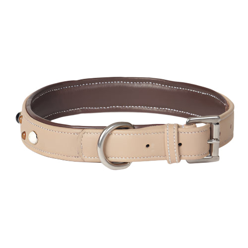 Ivory Soft Napa Leather Dog Collar