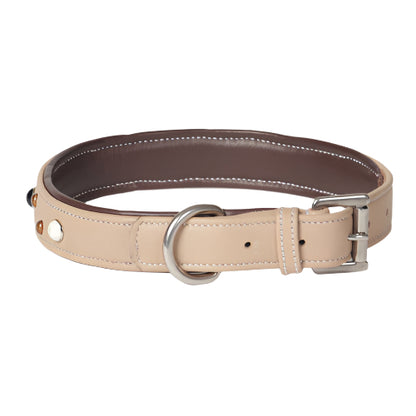 Ivory Soft Napa Leather Dog Collar