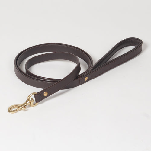 Padded Handle Leather Dog Leash