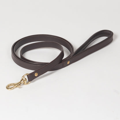 Padded Handle Leather Dog Leash