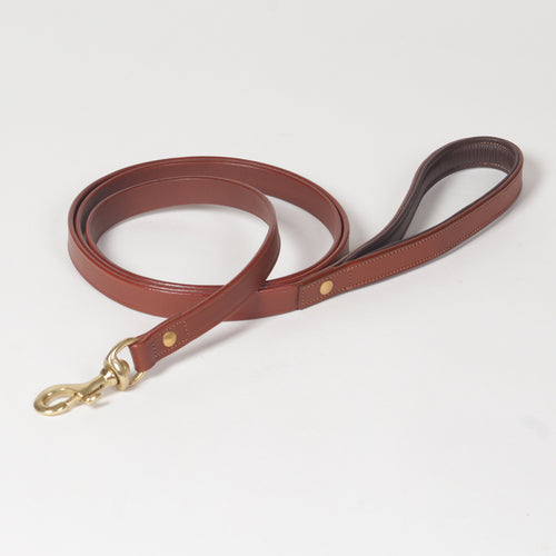Padded Handle Leather Dog Leash