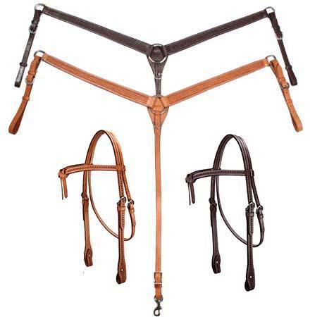Weave Knotted Headstall & Breast Collar Set