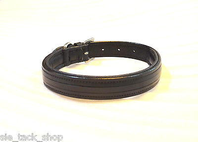 Empty Channel Inlay Leather Padded Dog Collars 5 pcs.