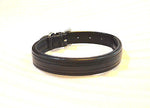 SIE Leather Empty channel dog collars black brown padded collar 8 mm
