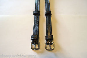 Pair of Empty channel Leather Cheek pieces of bridle - 4mm