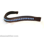 SIE Leather Padded Browband with SWAROVSKI Elements for Full Size Bridles