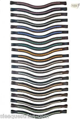 Lot of 10 Swarovski Studded U Shape Browbands for Bridles