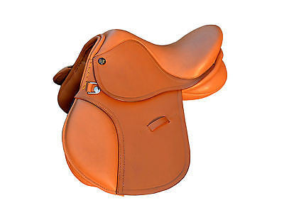 English Jumping Leather Horse Pony Saddle 10'' and 12'' for Kids