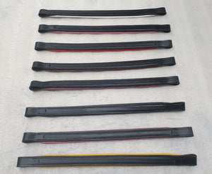 SIE (Lot of 8) COLORED LEATHER PADDED Empty Channel Leather Browbands- 8mm