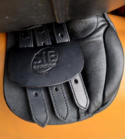 English Jumping LEATHER SADDLE for KIDS- 10" /12" Matching Leathers