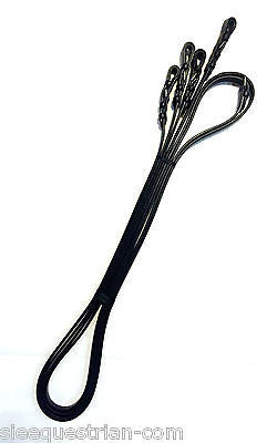 SIE New Quality Pair Leather Reins Black Full Horse Size
