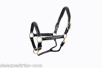 Fancy Stitch Double Adjustable Horse Padded Halter - White stitch