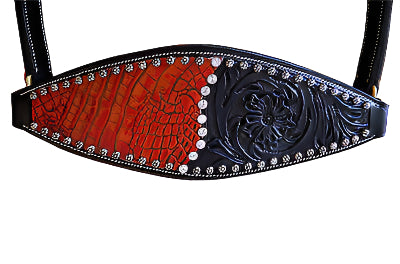 SIE Fusion Horse Bronc Halters Full in USA Leather Studded with Swarovski