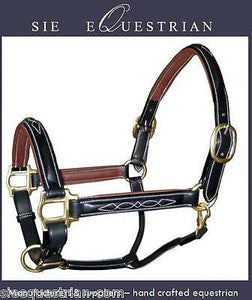 SIE  (Lot of 12) Fancy Stitched Adjustable Leather Padded Halters, Custom made