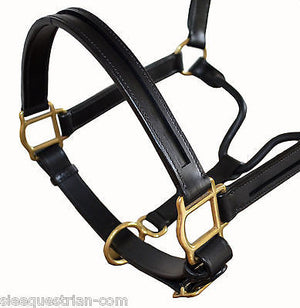 SIE Leather  Empty Channel  Adjustable Leather Horse Headcollar/Halters - Custom