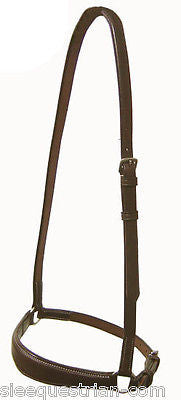 Raised Drop Leather Noseband Opulent matching stitching Full Cob