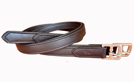 10 Pairs 1'' x 54'' Super soft Havana Stirrup Leathers