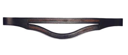 Double Straight U shape Browband Empty Channel - Straight and U 8 mm
