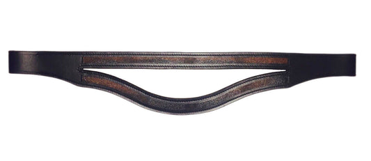 Double Straight U shape Browband Empty Channel - Straight and U 8 mm