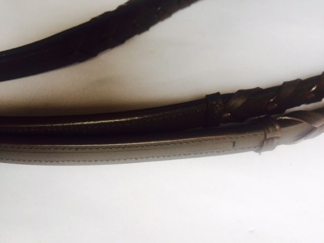 SIE EQUESTRIAN Empty Channel Braided Horse Leather Reins