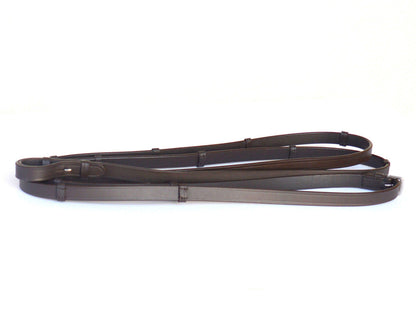 Havana Raised Dressage Designer Crown Crank Bridle with leather stopper reins