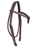 USA Leather horse Headstall, Knotted, decorated with Spots