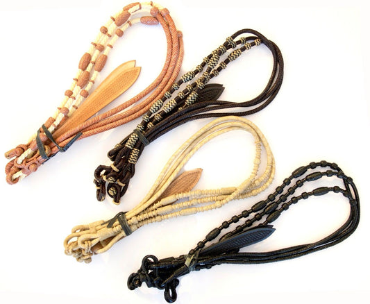 Set of 4 Braided Raw Hide Romel Reins