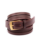 Empty Channel Leather Inlay Belts